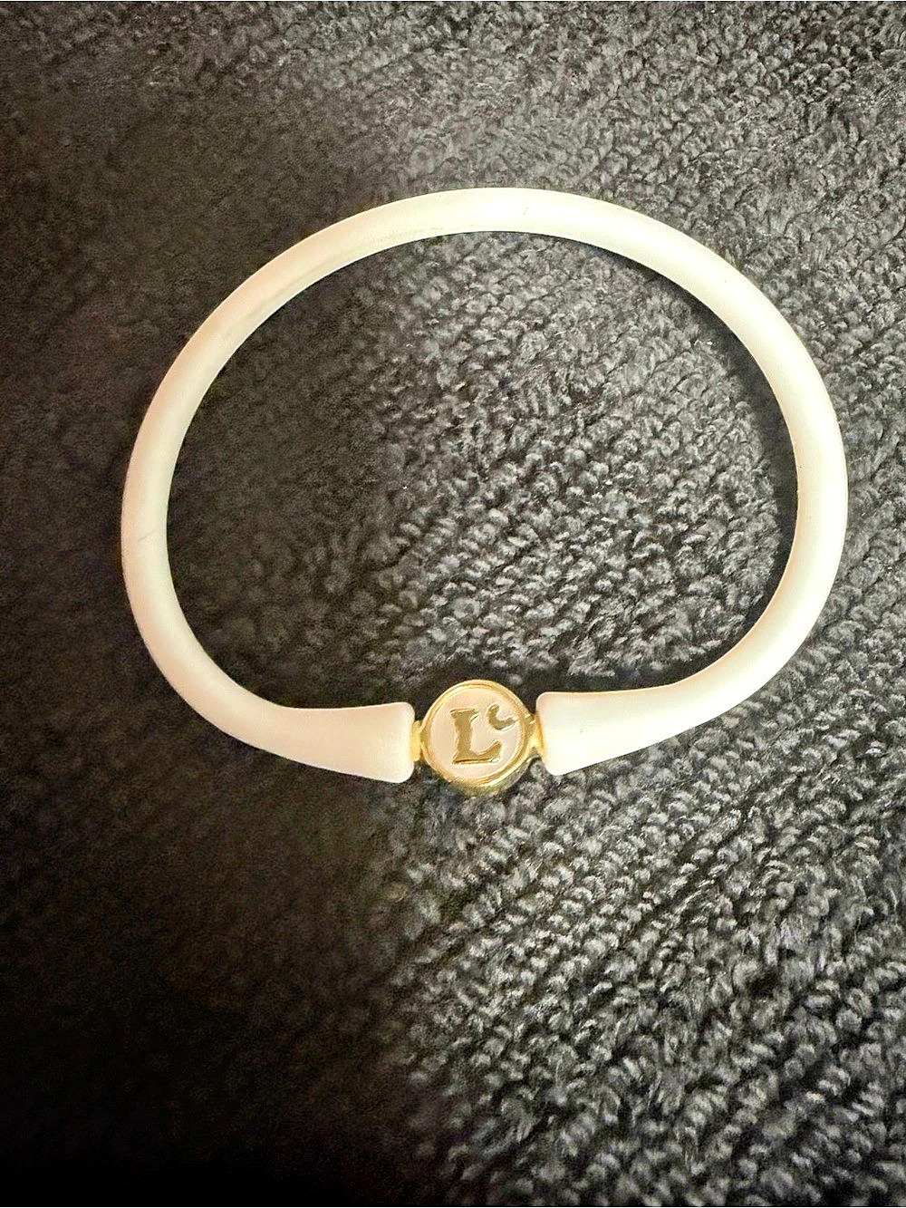 Gresham Jewelry La Tua Storia Symbol Letter L with Moon 18k Plated Real MOPearl